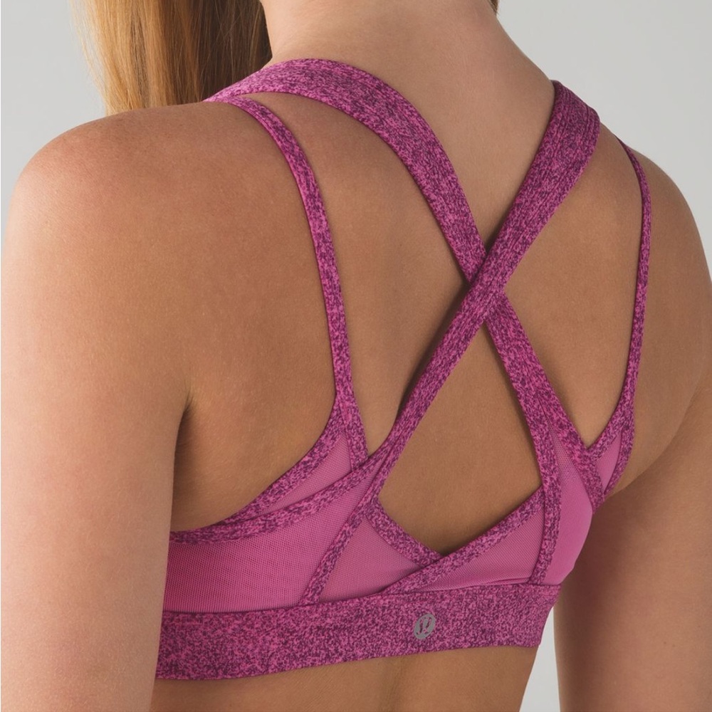 Lululemon Get Down Bra Pink With Mesh size 4